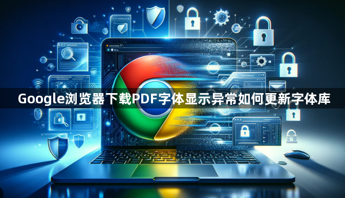 Google浏览器下载PDF字体显示异常如何更新字体库1
