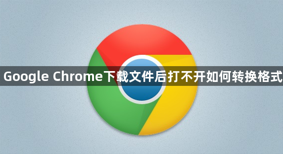 Google Chrome下载文件后打不开如何转换格式1