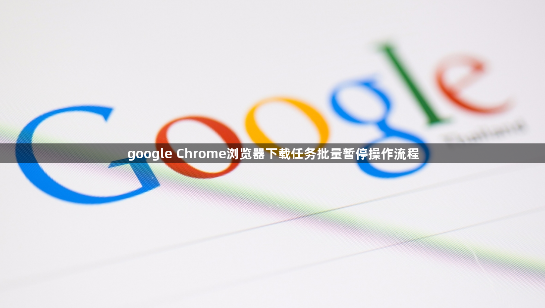 google Chrome浏览器下载任务批量暂停操作流程1