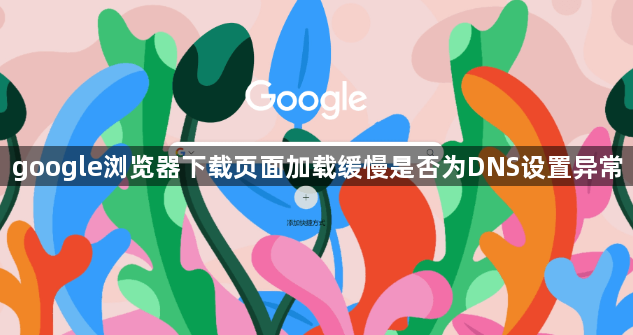 google浏览器下载页面加载缓慢是否为DNS设置异常1